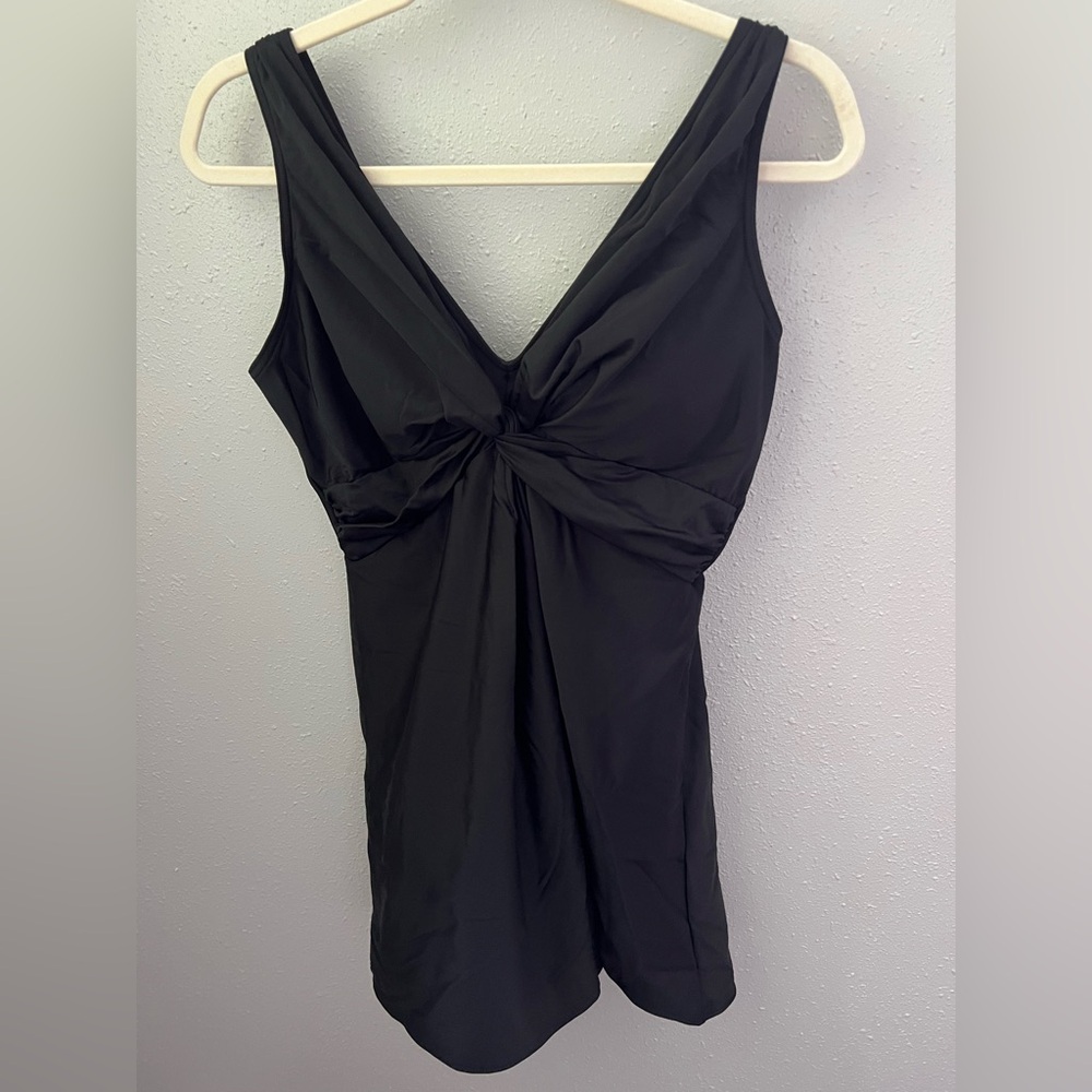 New Miraclesuit Plus Size Marais Swim Dress in Black Size 16 - Picture 3 of 8